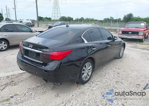 2014 Infiniti Q50 Premium from USA, damaged, VIN JN1BV7AR2EM699831